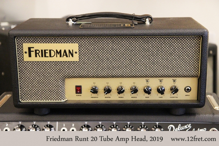 Friedman Runt 20 Tube Amp Head, 2019 Full Front View