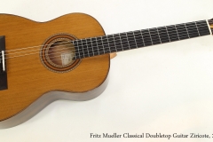 Fritz Mueller Classical Doubletop Guitar Ziricote, 2013  Full Front VIew