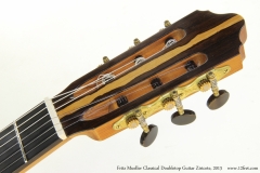 Fritz Mueller Classical Doubletop Guitar Ziricote, 2013  Head Front View
