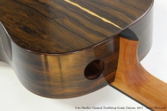 Fritz Mueller Classical Doubletop Guitar Ziricote, 2013  Heel View