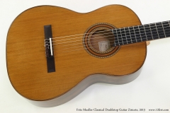 Fritz Mueller Classical Doubletop Guitar Ziricote, 2013  Top VIew