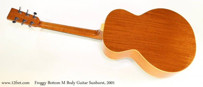 Froggy Bottom M Body Guitar Sunburst, 2001   Full Rear View