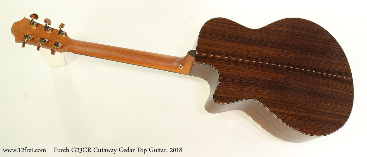 Furch G23CR Cutaway Cedar Top Guitar, 2018   Full Rear View