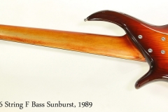 Furlanetto 6 String F Bass Sunburst, 1989   Full Front View