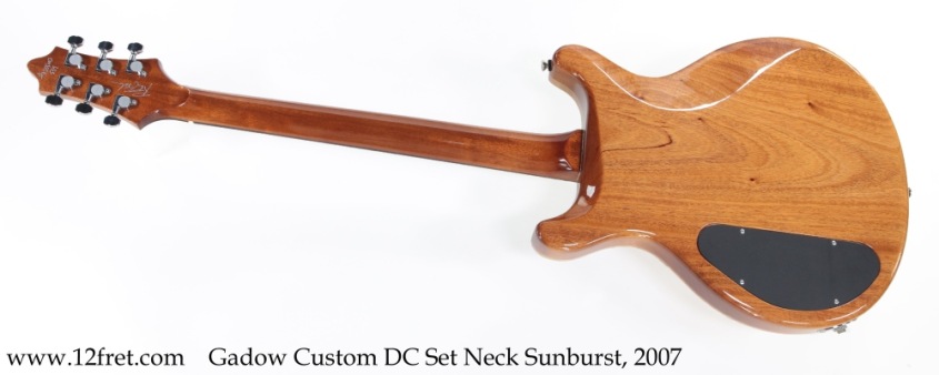 Gadow Custom DC Set Neck Sunburst, 2007 Full Rear View