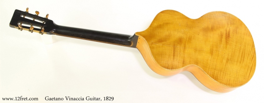 Gaetano Vinaccia Guitar, 1829 Full Rear View