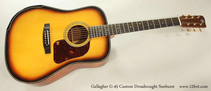 Gallagher G-45 Custom Dreadnought Sunburst Full Front VIew