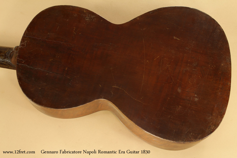 Gennaro Fabricatore Napoli Romantic Era Guitar 1830 back
