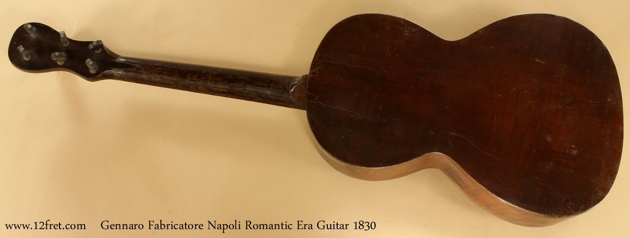 Gennaro Fabricatore Napoli Romantic Era Guitar 1830 full rear view