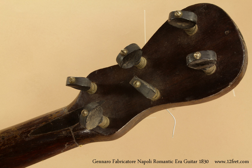 Gennaro Fabricatore Napoli Romantic Era Guitar 1830 head rear