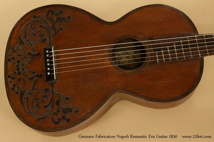 Gennaro Fabricatore Napoli Romantic Era Guitar 1830 top