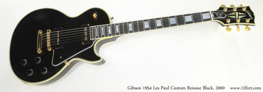 Gibson 1954 Les Paul Custom Reissue Black, 2000  Full Front View