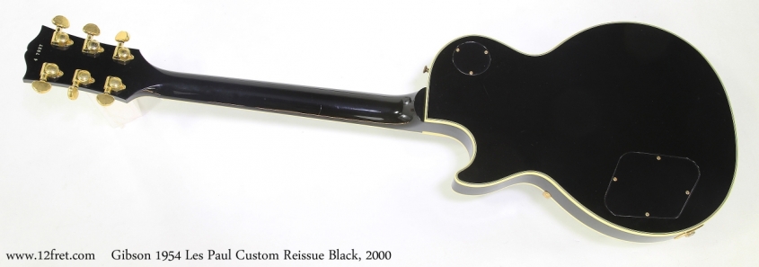 Gibson 1954 Les Paul Custom Reissue Black, 2000  Full Rear View