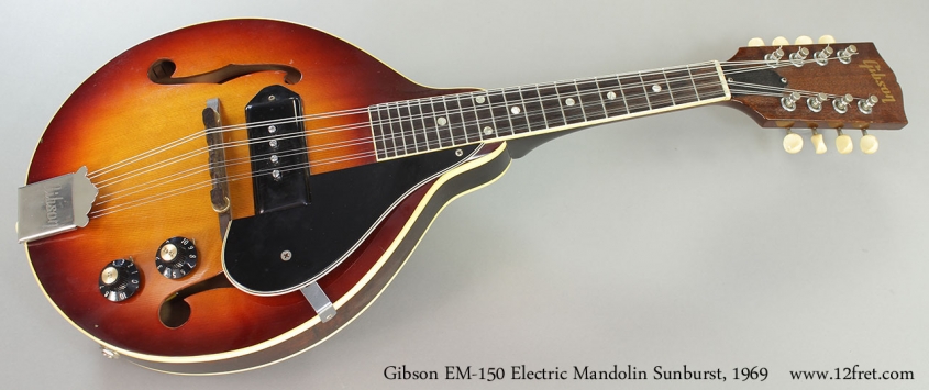 Gibson EM-150 Electric Mandolin Sunburst, 1969 Full Front View