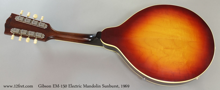 Gibson EM-150 Electric Mandolin Sunburst, 1969 Full Rear View