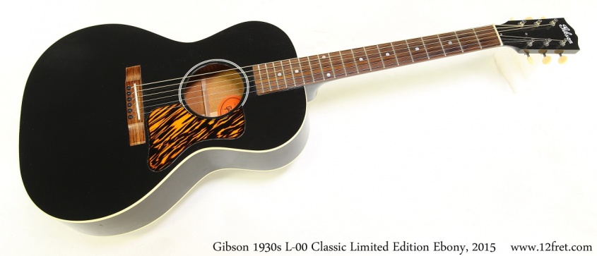 Gibson 1930s L-00 Classic Limited Edition Ebony, 2015 Full Front View