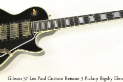 Gibson 57 Les Paul Custom Reissue 3 Pickup Bigsby Ebony, 2011 Full Front View