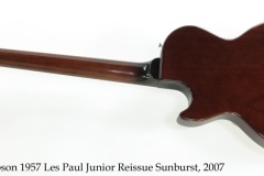 Gibson 1957 Les Paul Junior Reissue Sunburst, 2007 Full Rear View