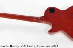 Gibson '59 Reissue VOS Les Paul Sunburst, 2010 Full Rear View