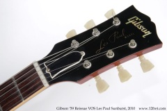 Gibson '59 Reissue VOS Les Paul Sunburst, 2010 Head Front View