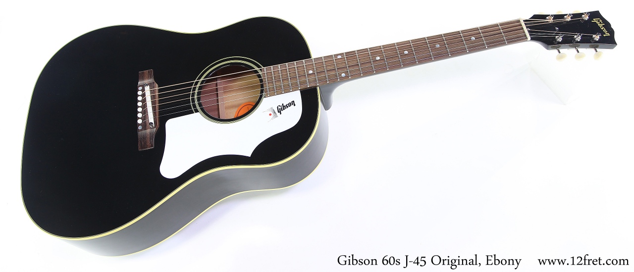 Gibson 60s J45 Original Round Shoulder, Ebony | www.12fret.com
