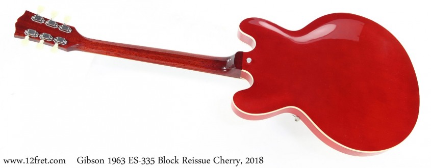 Gibson 1963 ES-335 Block Reissue Cherry, 2018 Full Rear View