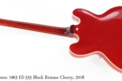 Gibson 1963 ES-335 Block Reissue Cherry, 2018 Full Rear View