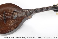 Gibson A-Jr. Model A-Style Mandolin Sheraton Brown, 1923 Full Front View