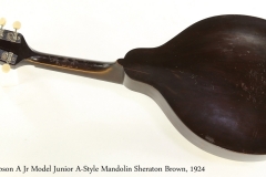 Gibson A Jr Model Junior A-Style Mandolin Sheraton Brown, 1924   Full Rear View