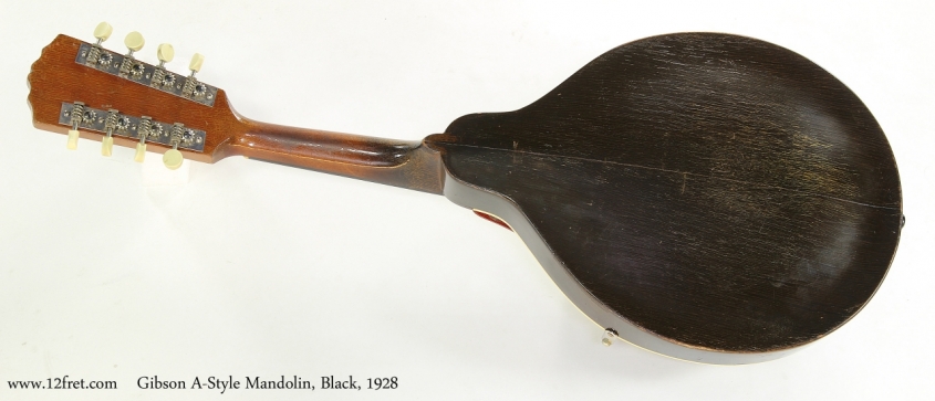 Gibson A-Style Mandolin, Black, 1928  Full Front View
