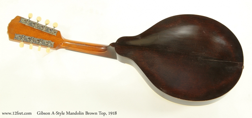 Gibson A-Style Mandolin Brown Top, 1918  Full Rear View