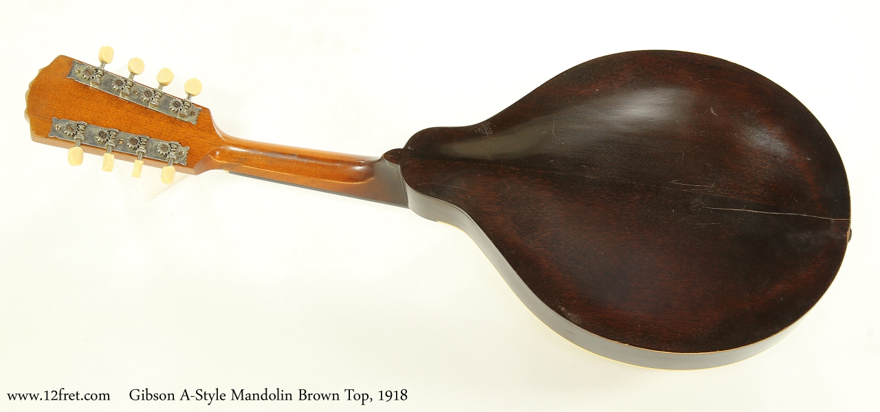 Gibson A-Style Mandolin Brown Top, 1918  Full Rear View