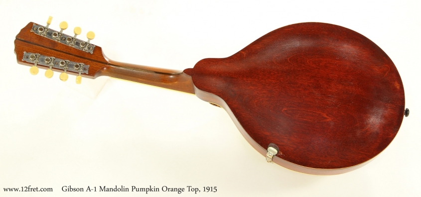 Gibson A-1 Mandolin Pumpkin Orange Top, 1915  Full Rear VIew