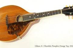 Gibson A-1 Mandolin Pumpkin Orange Top, 1915  Full Front View