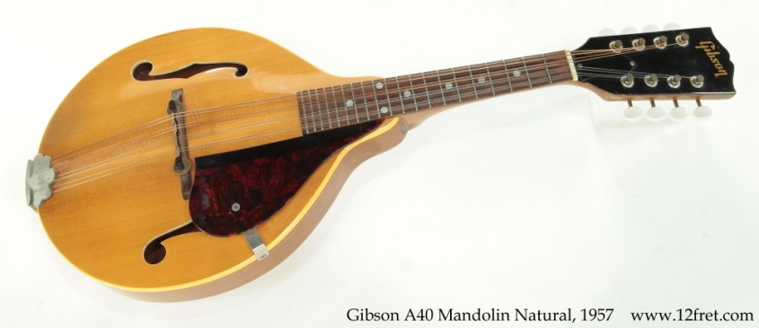 Gibson A40 Mandolin Natural, 1957 Full Front View