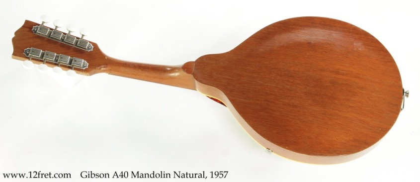 Gibson A40 Mandolin Natural, 1957 Full Rear View