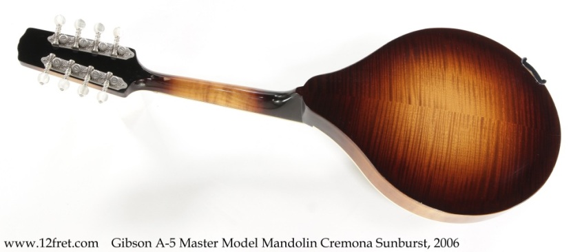Gibson A-5 Master Model Mandolin Cremona Sunburst, 2006 Full Rear View