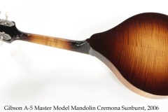 Gibson A-5 Master Model Mandolin Cremona Sunburst, 2006 Full Rear View