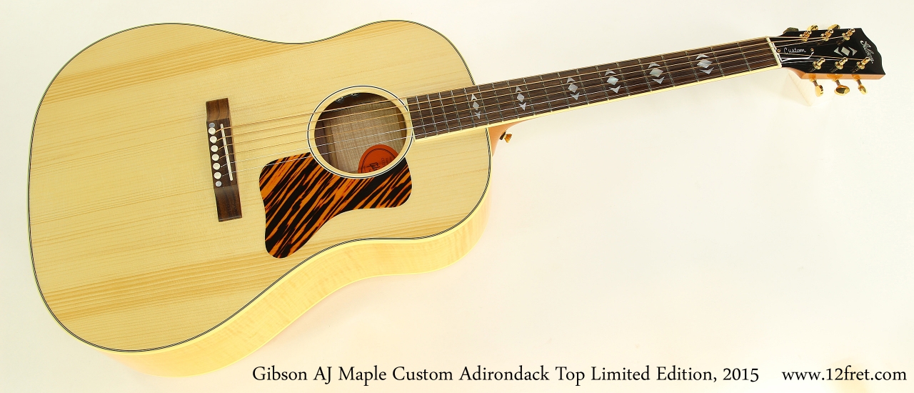 Gibson AJ Maple Custom Adirondack Top Limited Edition, 2015   Full Front View