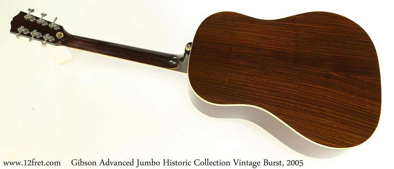 Gibson Advanced Jumbo Historic Collection Vintage Burst, 2005 Full Rear View