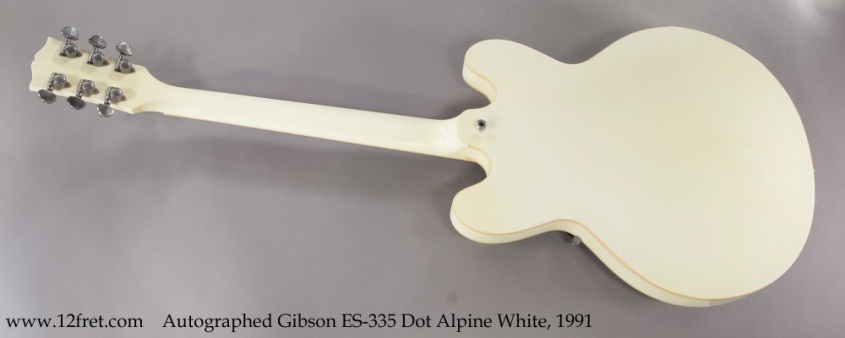 Autographed Gibson ES-335 Dot Alpine White, 1991 Full Rear View