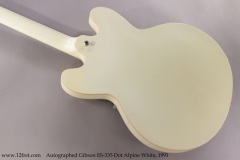 Autographed Gibson ES-335 Dot Alpine White, 1991 Back  View