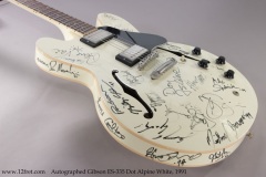 Autographed Gibson ES-335 Dot Alpine White, 1991 Bass Side View