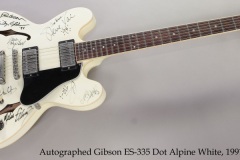 Autographed Gibson ES-335 Dot Alpine White, 1991 Full Front View