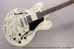 Autographed Gibson ES-335 Dot Alpine White, 1991 Top View