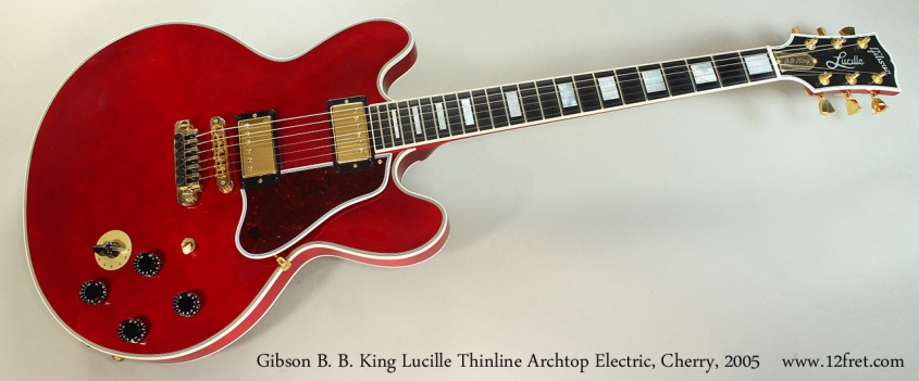 Gibson B. B. King Lucille Thinline Archtop Electric, Cherry, 2005 Full Front View
