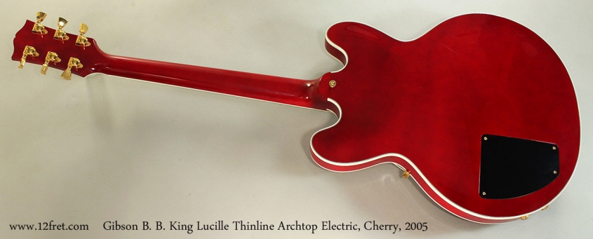 Gibson B. B. King Lucille Thinline Archtop Electric, Cherry, 2005 Full Rear View