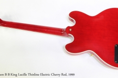 Gibson B B King Lucille Thinline Electric Cherry Red, 1999  Full Rear VIew