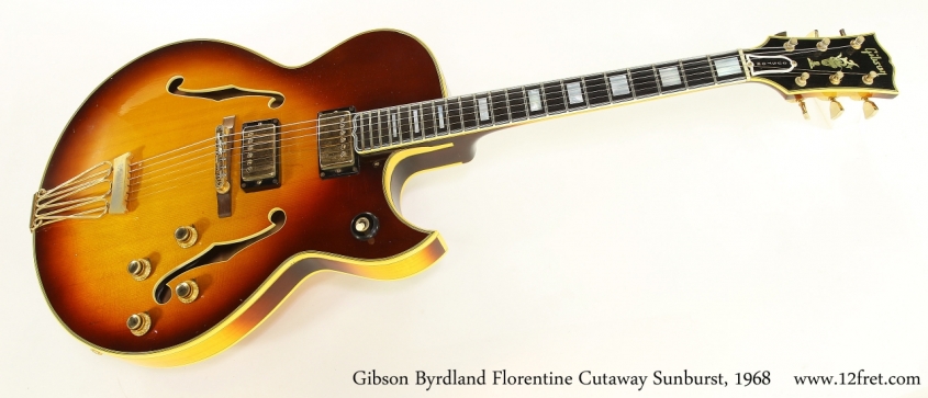 Gibson Byrdland Florentine Cutaway Sunburst, 1968   Full Front View