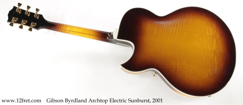 Gibson Byrdland Archtop Electric Sunburst, 2001 Full Rear View
